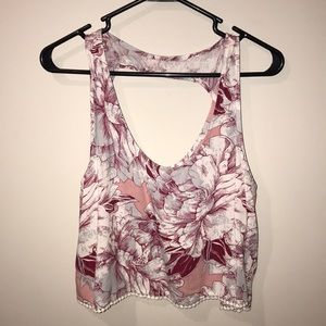 Pink and red floral Mudd tank top